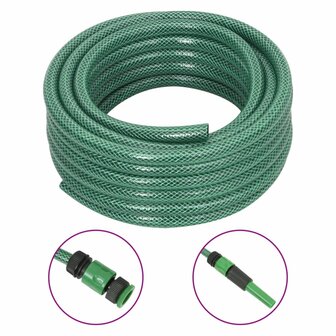 Tuinslang met koppelingsset 0,5&amp;apos;&amp;apos; 30 m PVC groen 1