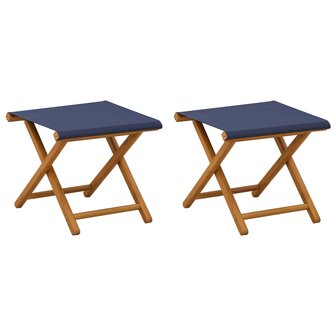 Ligstoel 2 pcs massief eucalyptushout Blauw 2