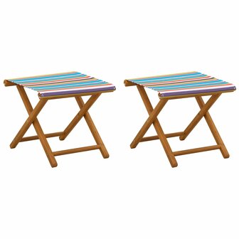 Ligstoel 2 pcs massief eucalyptushout Meerkleurig 2
