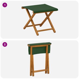 Ligstoel 2 pcs massief eucalyptushout Groen 6