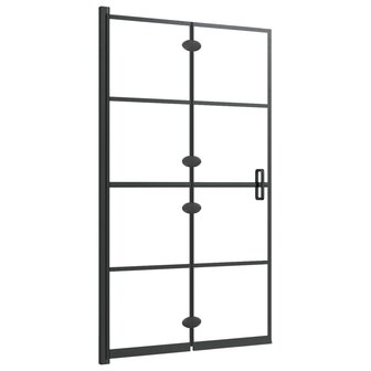 Douchewand inklapbaar 80x140 cm zwart 4