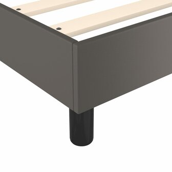 Boxspring bed kunstleer grijs 100x200 cm 7