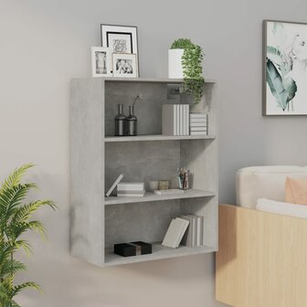 Hangkast 69,5x32,5x90 cm betongrijs 1