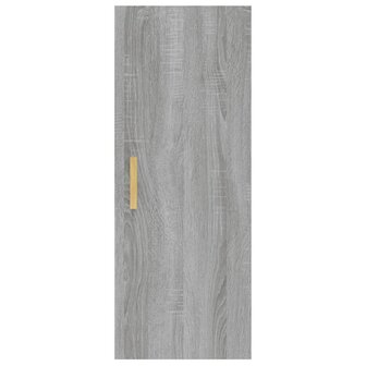 Wandkast 34,5x34x90 cm bewerkt hout grijs sonoma eikenkleurig 6