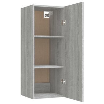 Wandkast 34,5x34x90 cm bewerkt hout grijs sonoma eikenkleurig 7