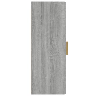 Wandkast 34,5x34x90 cm bewerkt hout grijs sonoma eikenkleurig 8