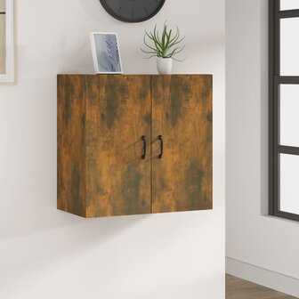 Wandkast 60x31x60 cm bewerkt hout gerookt eikenkleurig 1