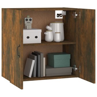 Wandkast 60x31x60 cm bewerkt hout gerookt eikenkleurig 7
