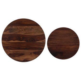 2-delige Salontafelset 60x35 cm massief acaciahout 4