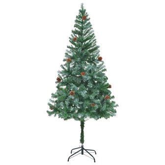 Kunstkerstboom met dennenappels 180 cm 1