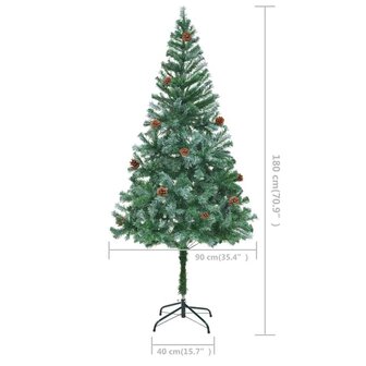 Kunstkerstboom met dennenappels 180 cm 7