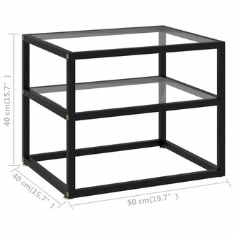 Wandtafel 50x40x40 cm gehard glas transparant 5