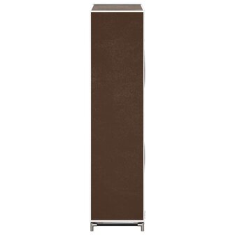 Stoffen schoenenrek met hoes 58 x 28 x 106 cm bruin 5