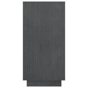 Boekenkast 80x35x71 cm massief grenenhout grijs 6