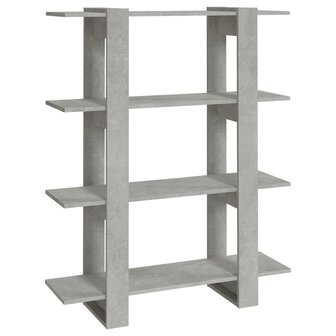 Boekenkast/kamerscherm 100x30x123,5 cm betongrijs 2
