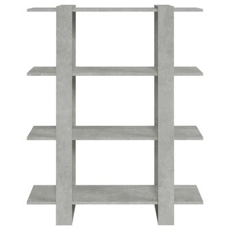 Boekenkast/kamerscherm 100x30x123,5 cm betongrijs 3