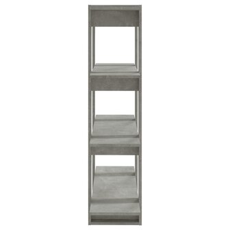 Boekenkast/kamerscherm 100x30x123,5 cm betongrijs 4