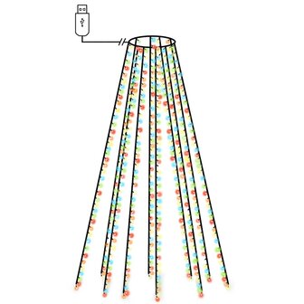 Kerstboomverlichting met 400 LED&amp;apos;s meerkleurig net 400 cm 2