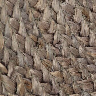 Vloerkleed handgemaakt rond 90 cm jute grijs 5