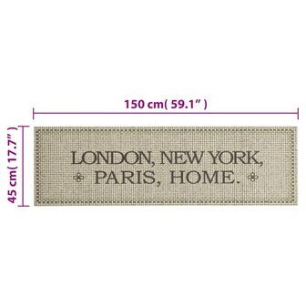 Keukenmat wasbaar Home-tekst 45x150 cm fluweel 5