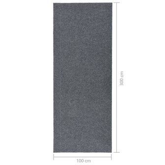 Droogloopmat 100x300 cm grijs 7