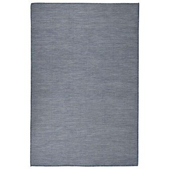Buitenkleed platgeweven 120x170 cm blauw 1
