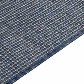 Buitenkleed platgeweven 120x170 cm blauw 4