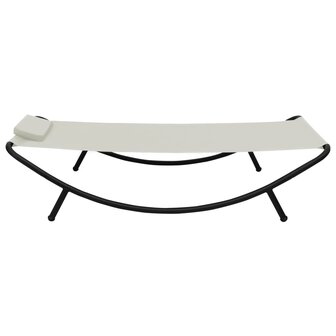 Tuinbed 200x90 cm staal cr&amp;egrave;me 3