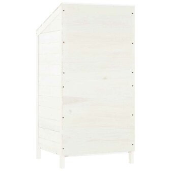 Tuinschuur 55x52x112 cm massief vurenhout wit 6