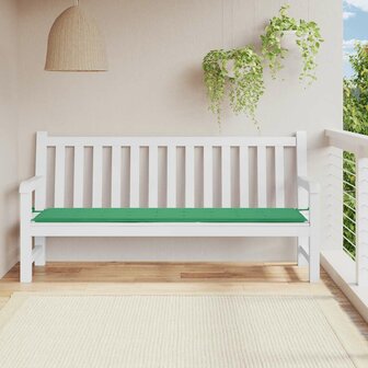 Tuinbankkussen 200x50x3 cm oxford stof groen 1