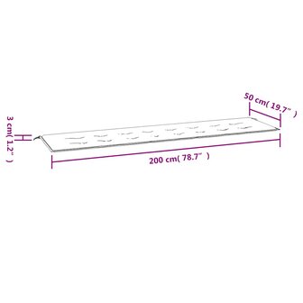 Tuinbankkussen 200x50x3 cm oxford stof groen 7