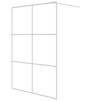 Inloopdouchewand 140x195 cm transparant ESG-glas wit 2