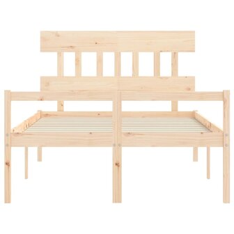 Seniorenbed met hoofdbord massief hout 140x190 cm 6