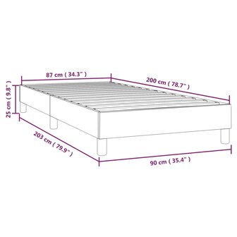 Boxspring bed kunstleer zwart 90x200 cm 9