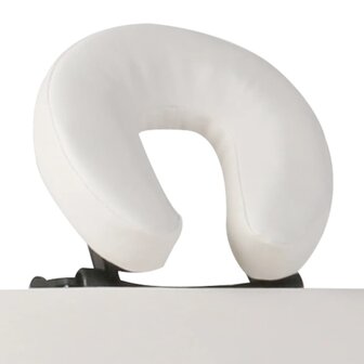 Inklapbare massagetafel 4 zones met houten frame (creme) 4