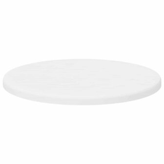 Tafelblad &amp;Oslash; 30 x 1,5 cm Rond Bewerkt hout Wit 5