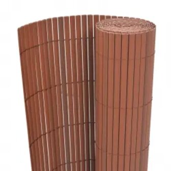 Tuinafscheiding dubbelzijdig 110x400 cm bruin 2