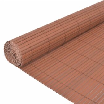 Tuinafscheiding dubbelzijdig 110x400 cm bruin 3