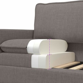 Bankstel 2 st Taupe Stof 6