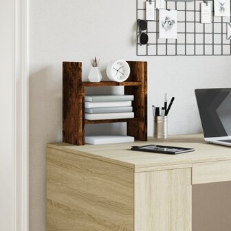 Bureau organiser 34,5x15,5x35,5 cm hout gerookt eikenkleurig 4