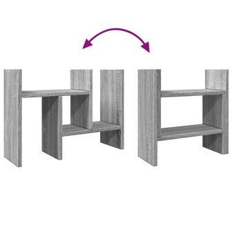 Bureau organiser 34,5x15,5x35,5 cm bewerkt hout grijs sonoma 9