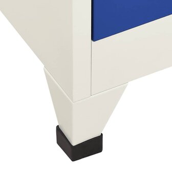 Lockerkast 90x40x180 cm staal grijs en blauw 6