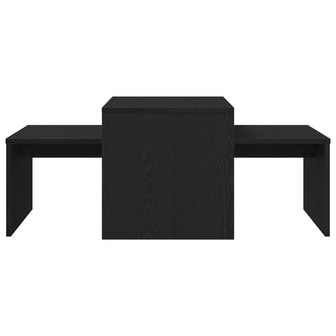 Nesttafels Zwart Eiken 100 x 48 x 40 cm Bewerkt hout 5