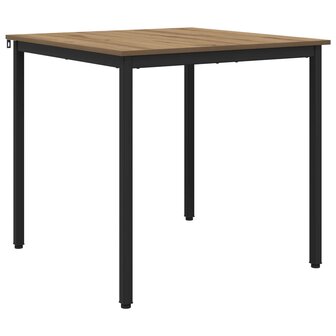 Eettafels 80 x 80 x 75 cm Bewerkt hout Artisanaal eiken 2