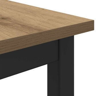 Eettafels 80 x 80 x 75 cm Bewerkt hout Artisanaal eiken 7