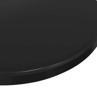 Tafelblad &amp;Oslash; 30 x 1,5 cm Rond Bewerkt hout Zwart 7