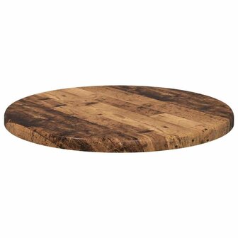 Tafelblad &amp;Oslash; 30 x 1,5 cm Rond Bewerkt hout Oud hout 5