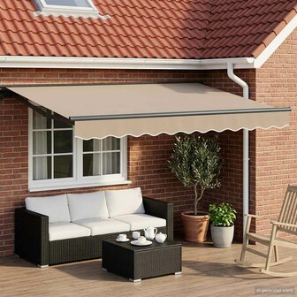 Elektrisch Uittrekbaar Zonnescherm Beige 3,5 x 2 m 1