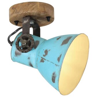 Wandlamp 25 W E27 11,5x11,5x25 cm verweerd blauw 1