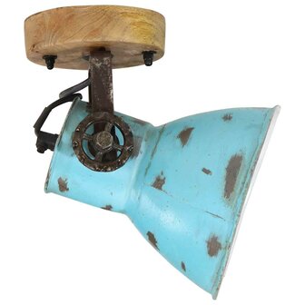 Wandlamp 25 W E27 11,5x11,5x25 cm verweerd blauw 3